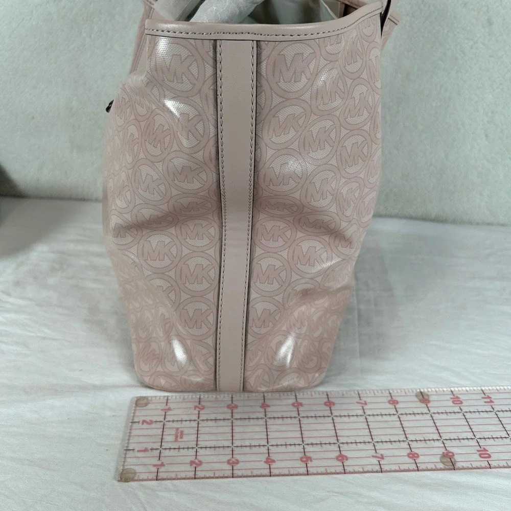 Michael Kors Jodie Large Tote Bag Powder Blush Pink Monogram NEW